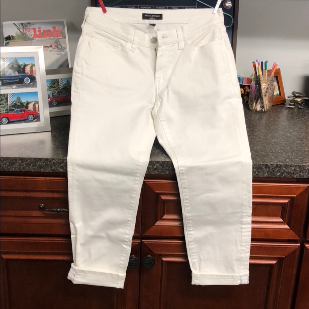 Banana Republic skinny fit white jeans size 28/6